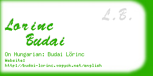 lorinc budai business card